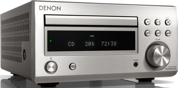 Denon D-M41DAB Zilver voorkant