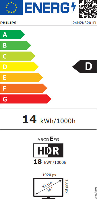 Philips Evnia 24M2N3201PL/00 energielabel