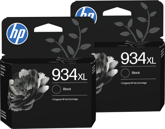 HP 934XL Cartridges Black Duo Pack Main Image