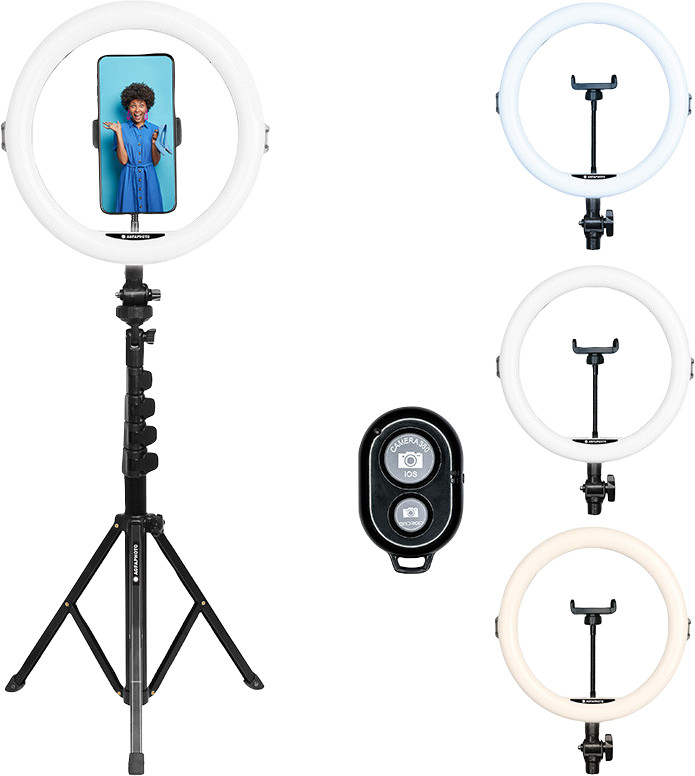 AgfaPhoto 11 Inch Ringlamp met 155cm Tripod en Remote detail