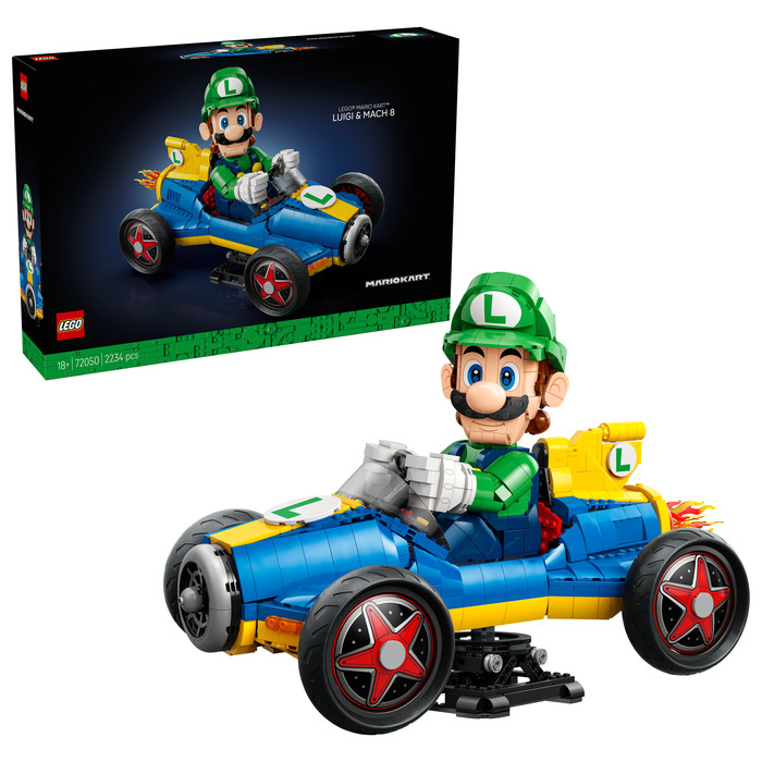 LEGO Super Mario Mario Kart: Luigi en Mach 8 72050 voorkant