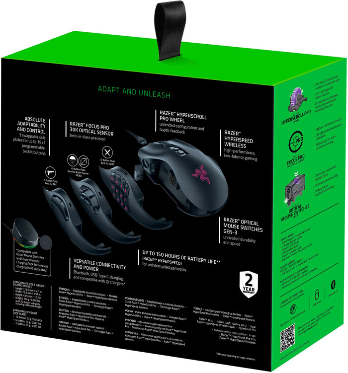 Razer Naga V3 Pro Draadloze Gaming Muis verpakking