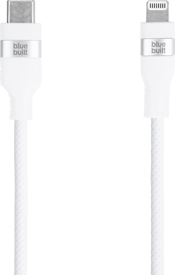 BlueBuilt Usb C naar Lightning Kabel 1,5m Nylon Wit Main Image