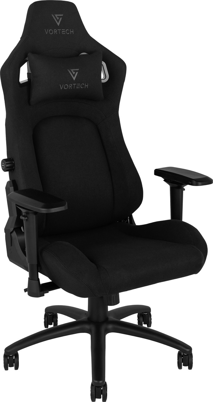 Vortech Pro Gamestoel Zwart + Vloermat linkerkant