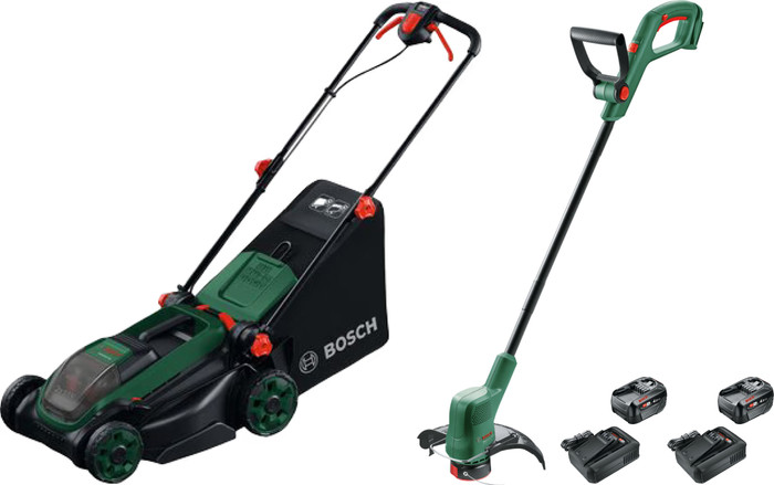 Bosch Rotak 18V2-38 + Bosch Easygrasscut 18 + Bosch Starterset 18V 4,0 Ah (2x) Main Image