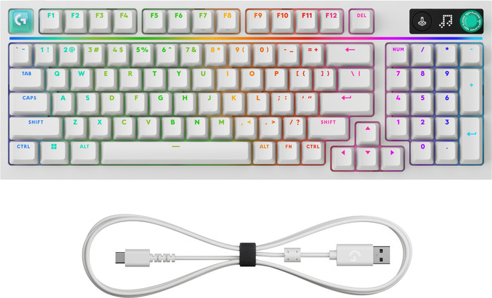 Logitech G316 X 98 Bedrade Gaming Toetsenbord Qwerty Wit accessoire