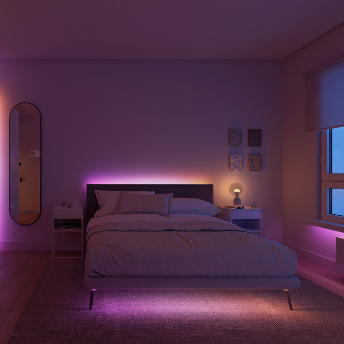 Philips Hue Essential LED Strip 5 meter product in gebruik