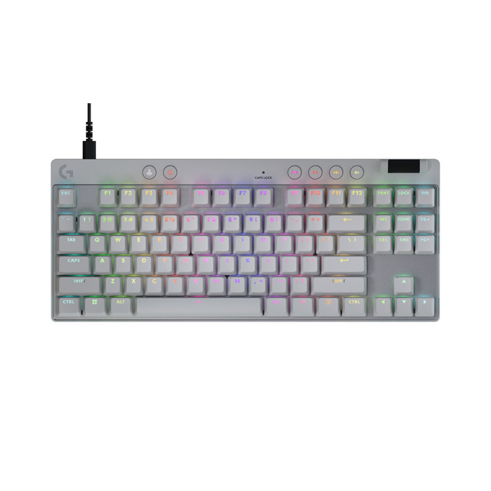 Logitech G Pro X TKL Rapid Gaming Keyboard White QWERTY detail
