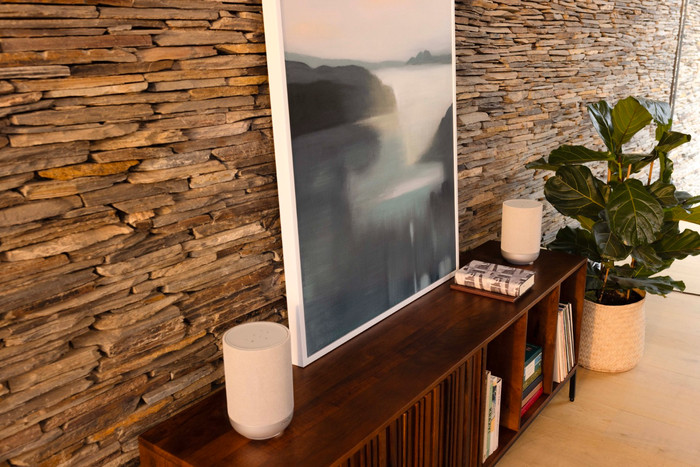 Denon Home 200 Silver product in use