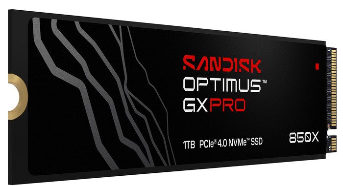 SANDISK Optimus GX PRO 850X 1TB Heatsink NVMe SSD voorkant