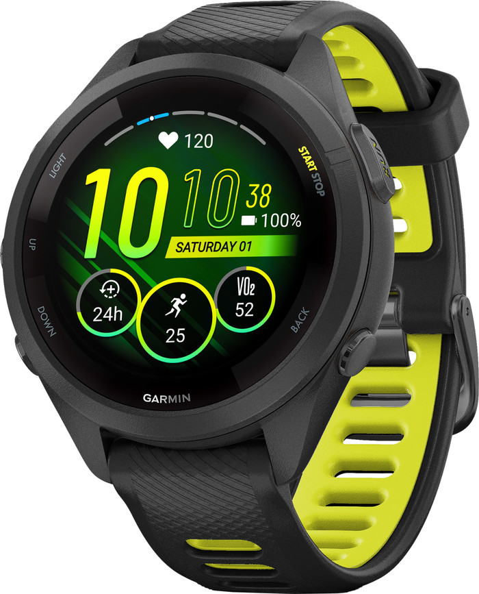 Garmin Forerunner 265S Zwart linkerkant