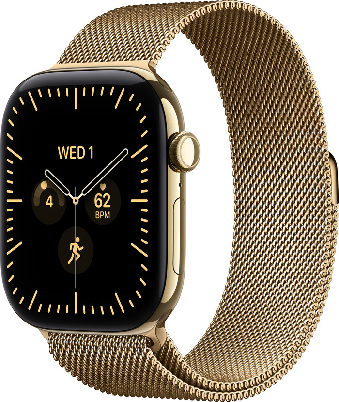 Apple Watch Series 12 Cellular 46mm Titanium Gold Milanese Loop M/L Main Image