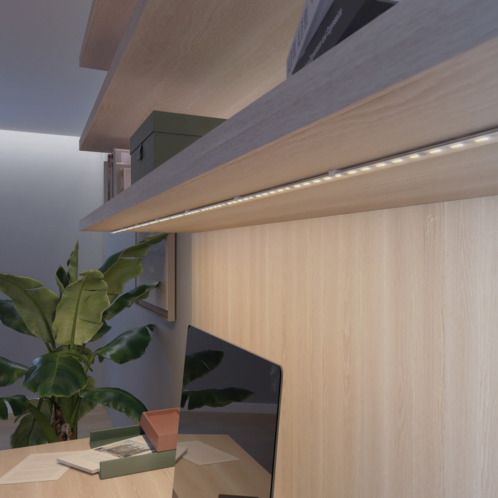 Philips Hue Flux Montagebeugel 10-Pack product in gebruik