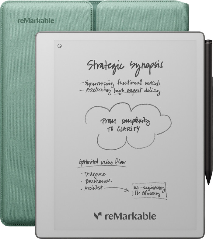 reMarkable Paper Pure met Sleeve Groen Main Image