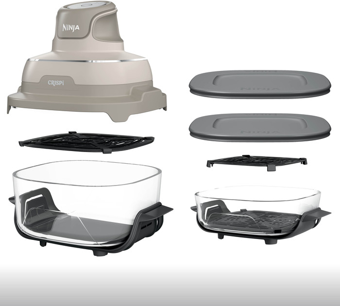 Ninja CRISPi 4-in-1 Glazen Airfryer Creme detail