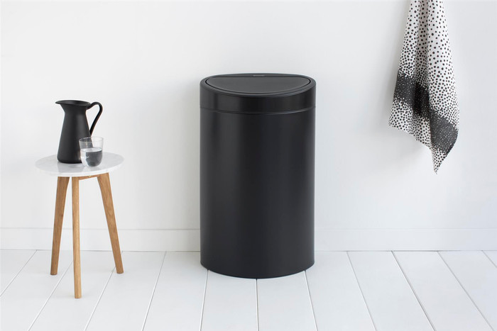 Brabantia Touch Bin 40L Matt Black product in use
