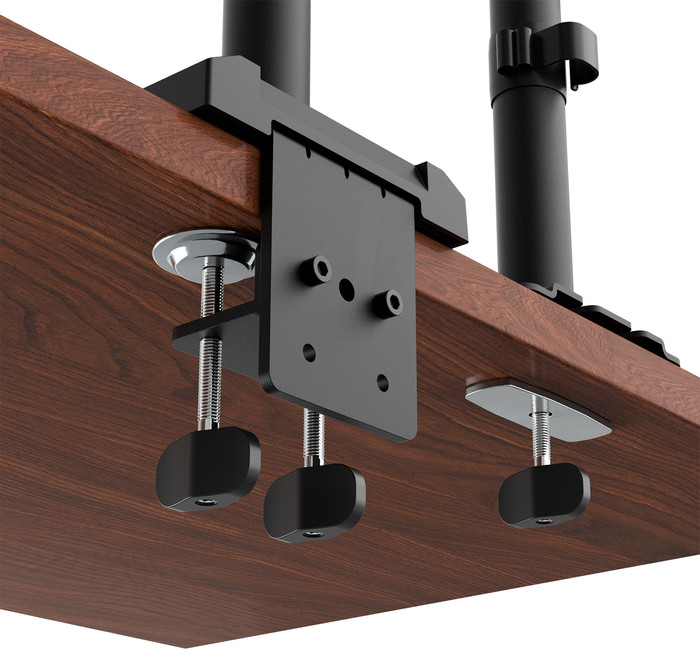 Neomounts NERO DS60-600BL2-1 Monitorarm Zwart product in gebruik