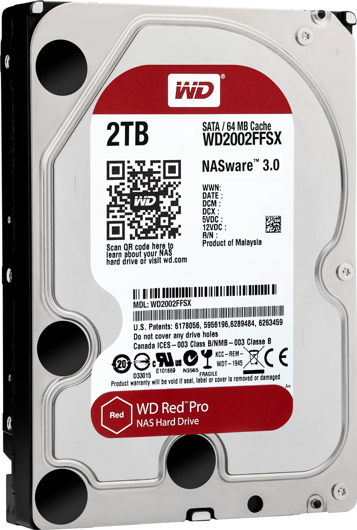 WD Red Pro WD2002FFSX 2TB front