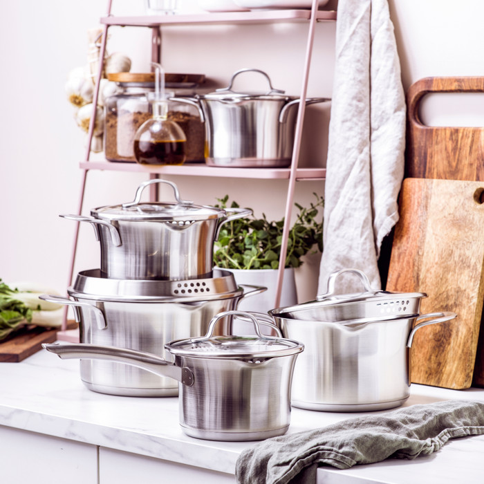 BK Wave Pannenset 4-delig product in gebruik