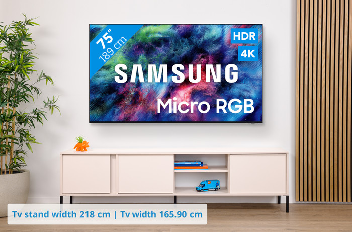 Samsung Micro RGB 75" R95H (2026) + Samsung HW-Q930H (2026) visual Coolblue 1