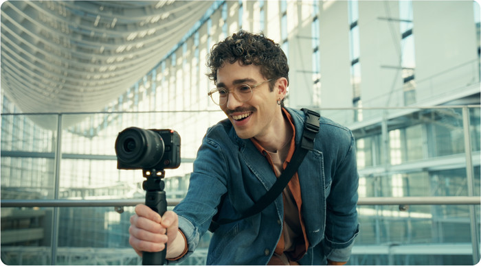 Canon Tripod Grip HG-200TBR product in gebruik