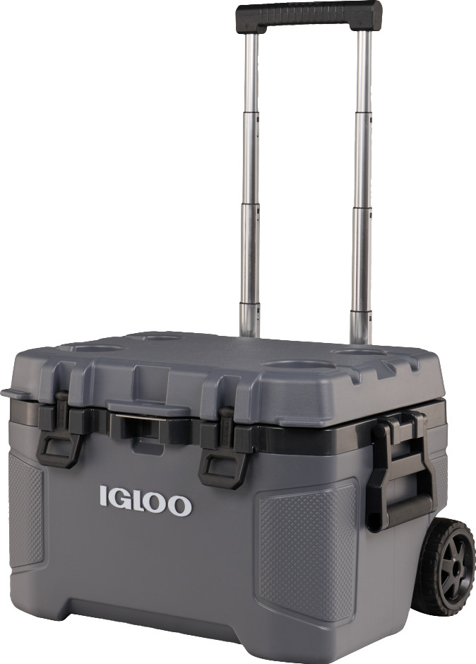 Igloo Trailmate 52 QT Carbonite Roller Cooler front