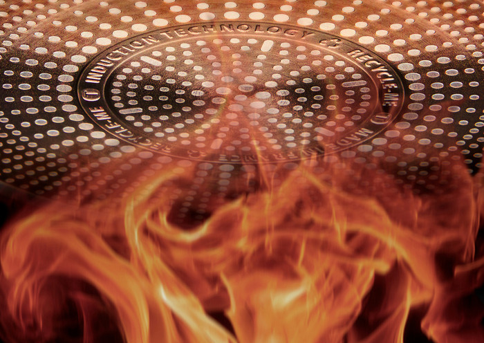 Tefal Ceramic Control Grey koekenpan 28 cm product in gebruik