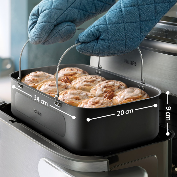 Philips Airfryer Accessoires Bakblik met 9 muffinvormen NX1151/00 product in gebruik