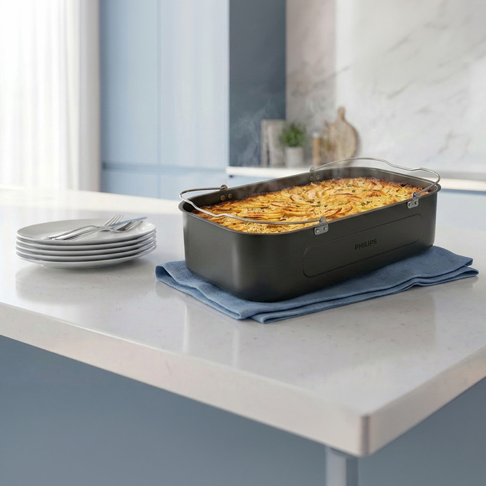 Philips Airfryer Accessoires Bakblik met 9 muffinvormen NX1151/00 product in gebruik