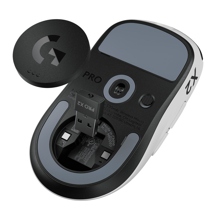 Logitech G PRO X2 Superstrike Lightspeed Draadloze Gaming Muis onderkant