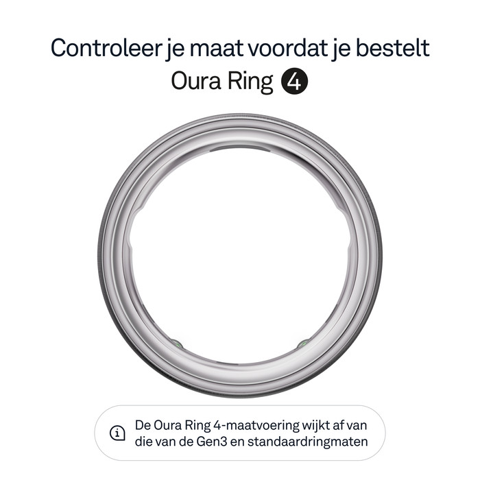 Oura Ring 4 Maat 4 Mat Zilver null