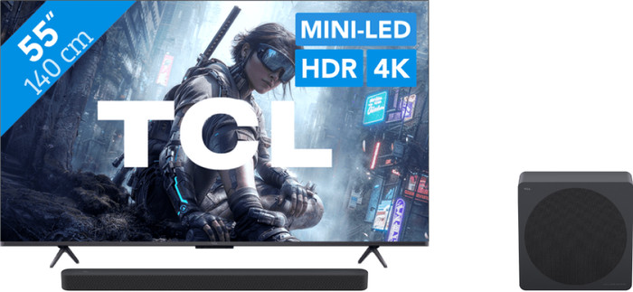 TCL QD Mini-led 55" T8D (2026) + TCL A65K Main Image