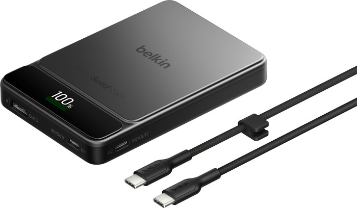 Belkin Powerbank 10.000 mAh met Snelladen 45 Watt Zwart voorkant