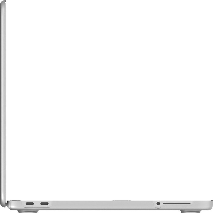 BlueBuilt Hardcase Transparant Mat voor Apple MacBook Neo product in gebruik