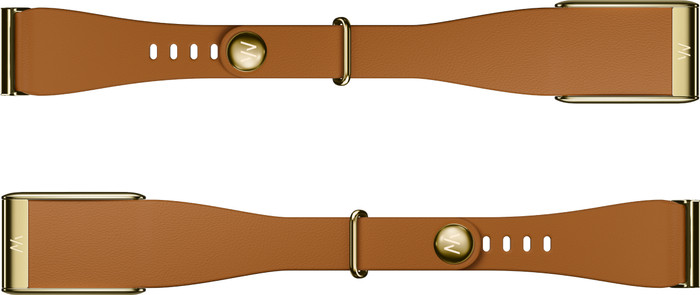 WHOOP 5.0 LeatherLuxe Tapered Band Bruin/Goud S/M Main Image