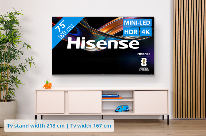 Hisense RGB Mini LED 75" UR9S (2026) visual Coolblue 1