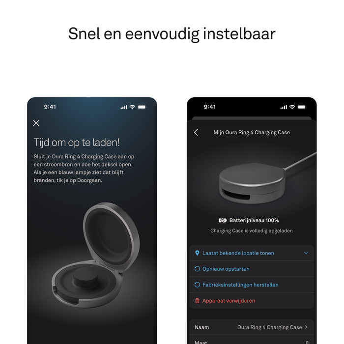 Oura Ring 4 Draadloze Oplaadcase Maat 5 visual leverancier