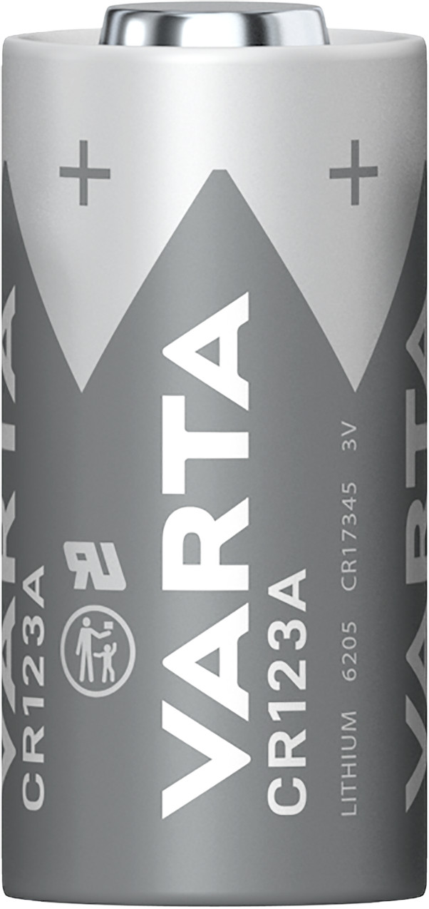 Varta Lithium Cylindrical CR123A BLI 2 stuks voorkant