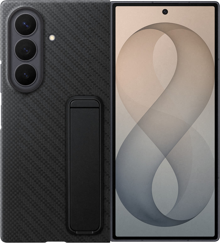 Samsung Galaxy Z Fold 8 Ultra Standing Grip Back Cover met Magneet Zwart Main Image