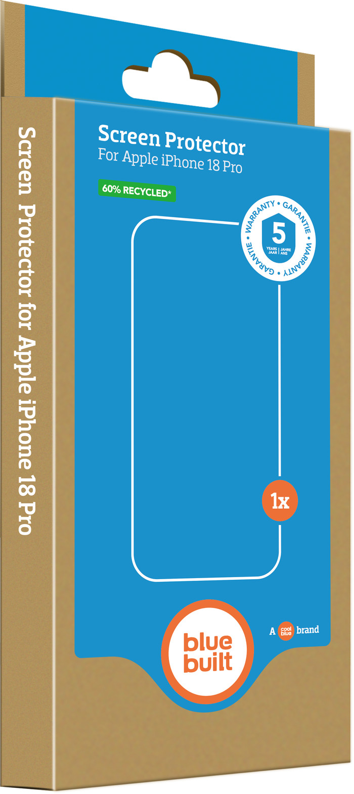 BlueBuilt iPhone 18 Pro Screenprotector Glas verpakking