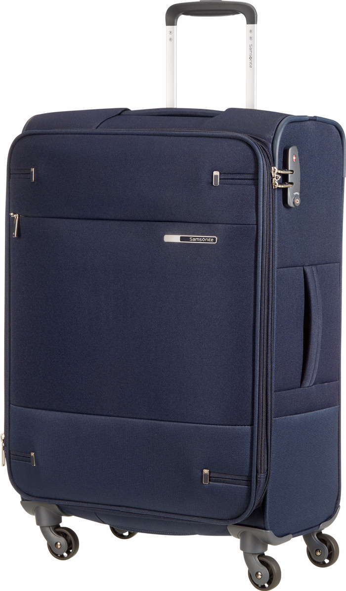 Samsonite Base Boost Expandable Spinner 66cm Navy Blue right side