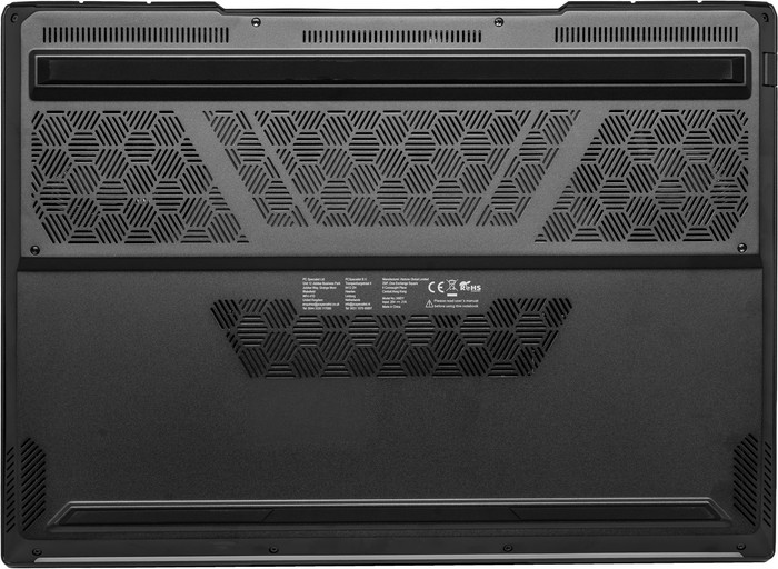 PCSpecialist Recoil 16 AMD 5070 Ti onderkant