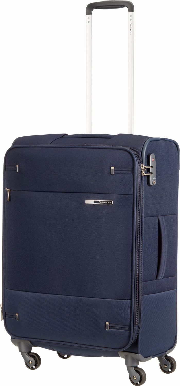 Samsonite Base Boost Expandable Spinner 66cm Navy Blue right side