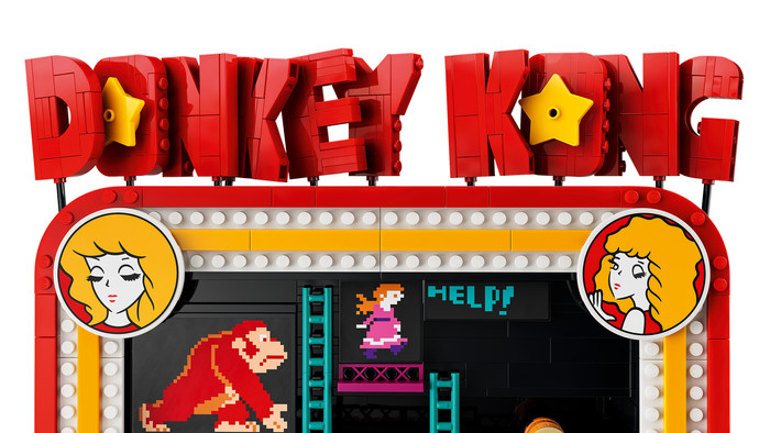 LEGO Super Mario Donkey Kong Arcadekast 72051 detail