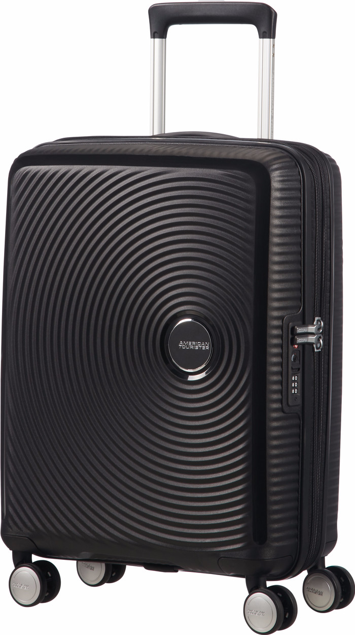 American Tourister Soundbox Expandable Spinner 55cm Bass Black rechterkant