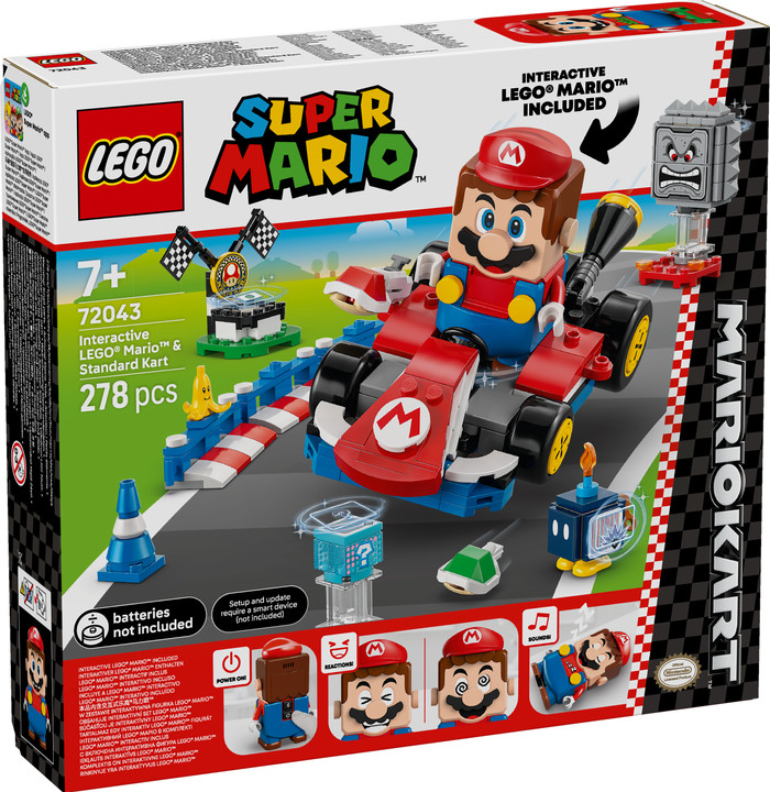 LEGO Super Mario Mario Kart interactieve Mario en standaardkart 72043 verpakking