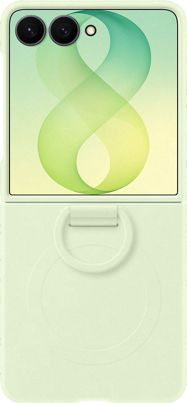 Samsung Galaxy Z Flip 8 Siliconen Back Cover met Magneet Groen Main Image