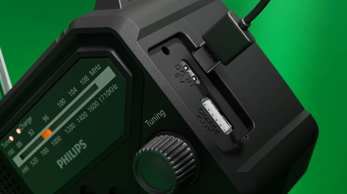 Philips TAR1609 Noodradio detail