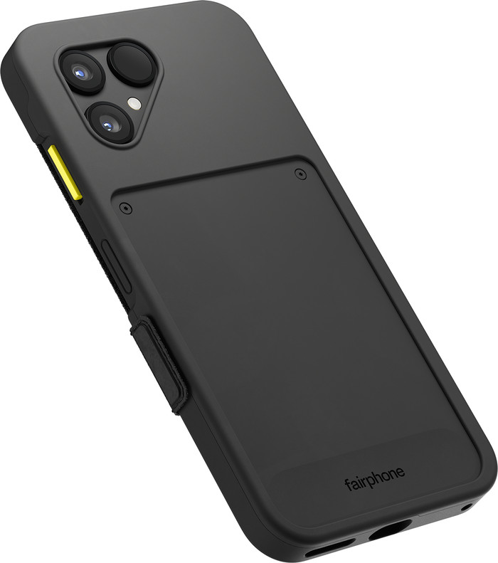 Fairphone 6 Flip Case Zwart onderkant