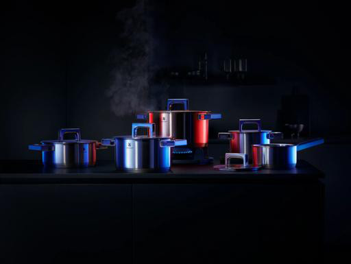 WMF Ultimate Cool Pannenset 5-delig + glazen deksel product in gebruik
